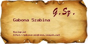 Gabona Szabina névjegykártya