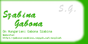 szabina gabona business card